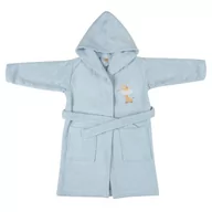 Szlafroki damskie - Szlafrok dziecięcy z kapturem frotte BABY dł. 140 cm niebieski - miniaturka - grafika 1