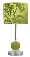 Lampy stojące - Candellux Stojąca Lampa stołowa CORT 41-34724 abażurowa LAMPKA nocna wzorki ziel - miniaturka - grafika 1