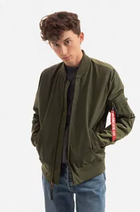 Alpha Industries kurtka bomber MA-1 TT męski kolor zielony przejściowa 191103.257 - Kurtki męskie - miniaturka - grafika 1