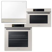 Zestawy AGD - Zestaw AGD do zabudowy Samsung Bespoke Płyta NZ 64B5067YY+ Piekarnik kompaktowy NQ 5B6753CAA+Piekarnik NV 7B6665IAA Kremowy - miniaturka - grafika 1