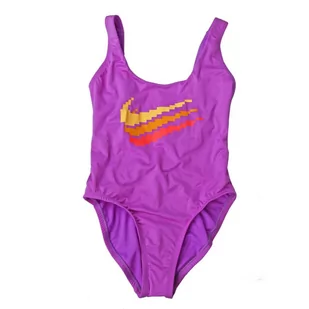 Kostium kąpielowy Nike Multi Logo W NESSD292 (kolor Fioletowy, rozmiar L) - Stroje kąpielowe - miniaturka - grafika 1