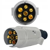 Akcesoria do przyczep i kamperów - Wtyczka Wtyk Przyczepy Aluminium 7 Pin 12/24 V - miniaturka - grafika 1