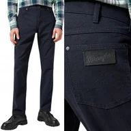 Spodnie męskie - Wrangler GREENSBORO Dark Navy PROSTE GRANATOWE SPODNIE MATERIAŁOWE W31 L30 - miniaturka - grafika 1