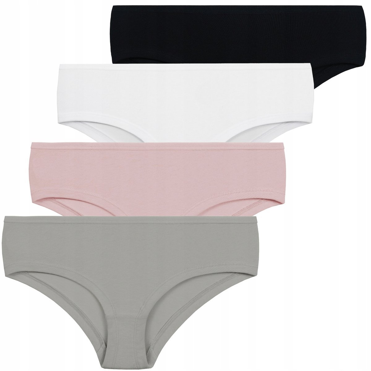 4X MAJTKI SZORTY DAMSKIE Z MODALU NISKIE FIGI GŁADKIE BEZ WZORU MORAJ M