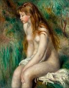 Plakaty - Galeria Plakatu, Plakat, Young Girl Bathing, Auguste Renoir, 50x70 cm - miniaturka - grafika 1
