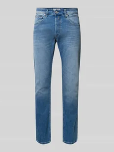 Jeansy o kroju tapered fit z efektem znoszenia model ‘GROVER’ - Spodnie męskie - miniaturka - grafika 1