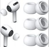 Akcesoria do słuchawek - 3 pary gumki nakładki douszne Apple Airpods pro 2 ii S M L białe słuchawki - miniaturka - grafika 1