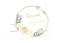 Kartki okolicznościowe i zaproszenia - Zaproszenie personalizowane na ślub z kopertą - 6 szt. - miniaturka - grafika 1