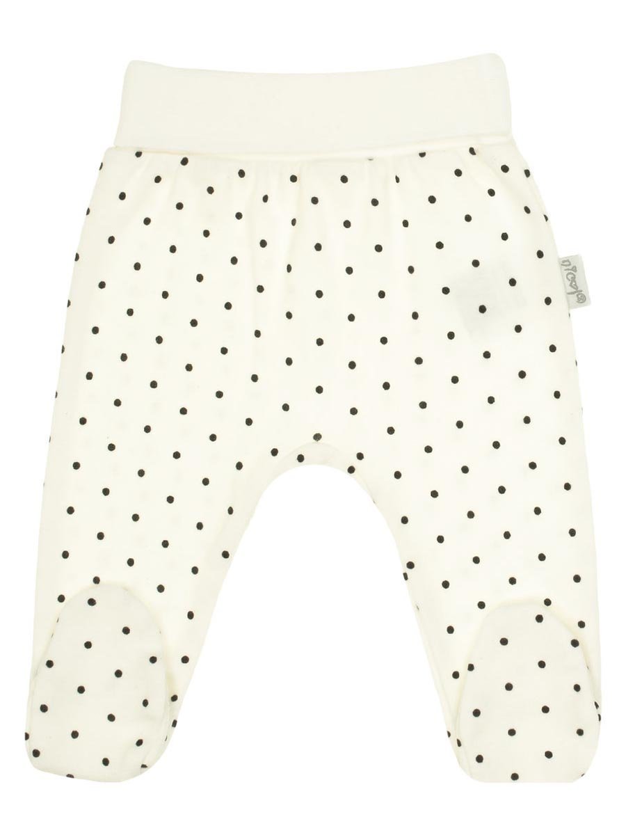 Niemowlęce półśpiochy bawełniane w kropki kremowe Nicol,r.74