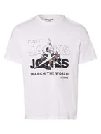 Koszulki męskie - Jack & Jones - T-shirt męski  JCOHunt, biały - miniaturka - grafika 1