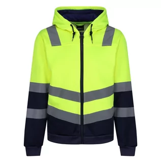 Bluzy męskie - Regatta Professional Męska Bluza z Kapturem Odblaskowa Hoodie Żółty, Rozmiar: Xxl - grafika 1