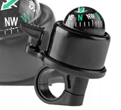 Kompasy - Dzwonek Rowerowy Arkus Czarny Z Kompasem Głośny - miniaturka - grafika 1