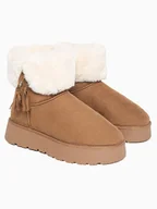 Botki damskie - Blackfield Botki zimowe "Clary" w kolorze jasnobrązowym - miniaturka - grafika 1