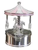 Karuzele dla niemowląt - KARUZELA Z POZYTYWKĄ I KONIKAMI, PREZENT NA ROCZEK GRAWERUNEK - miniaturka - grafika 1