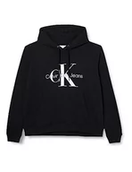 Bluzy damskie - Calvin Klein Jeans Damska bluza z kapturem Core Monologo, Ck czarny, XS - miniaturka - grafika 1