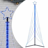Ozdoby bożonarodzeniowe - vidaXL Lampki choinkowe, 525 niebieskich LED, 302 cm - miniaturka - grafika 1