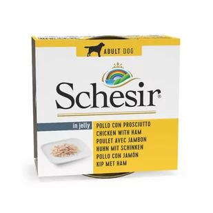 Schesir Korzystny zestaw Filety z kurczaka, 12 x 150 g - Filet z kurczaka z szynką - Mokra karma dla psów - miniaturka - grafika 1