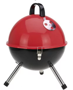 Grill Ogrodowy Okrągły Węglowy Czerwono-Czarny Bbq 31 Cm - Grille - miniaturka - grafika 1