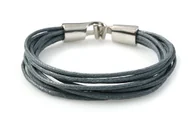Bransoletki - Bransoletka Sznurek Woskowany Stalowy - miniaturka - grafika 1