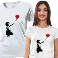 Koszulki i topy damskie - Koszulka damska Banksy Dziewczynka Z Balonikiem XL - miniaturka - grafika 1