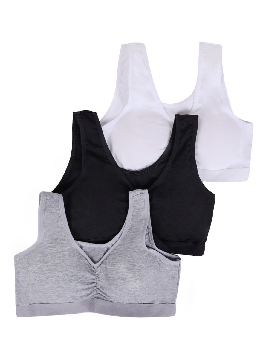 Stanik biustonosz top dziewczęcy miękki gładki 3PAK 134-140 MYWAY