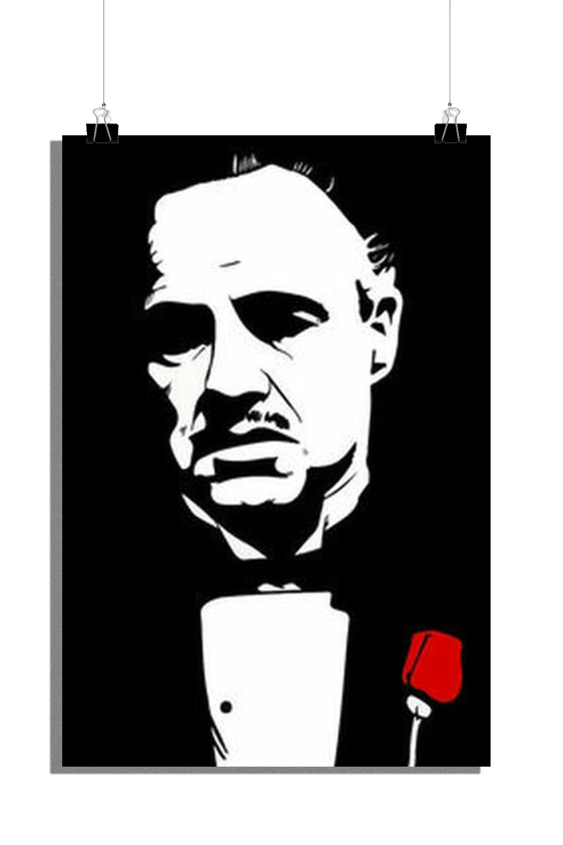 Plakat filmowy - Plakat Ojciec Chrzestny - Plakat Don Corleone - Plakat abstrakcyjny - Plakat portretowy - 51x71cm - Idealny do oprawienia w ramę