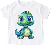 Koszulki dla dziewczynek - Koszulka z dinozaurem na Dzień Dinozaura - dinozaur50 - miniaturka - grafika 1