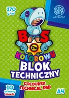 Dekoratorstwo - BLOK SZKOLNY TECHNICZNY KOLOROWY BRAWL STARS A4 170G 10A ASTRA - miniaturka - grafika 1