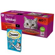 Mokra karma dla kotów - WHISKAS mix w sosie 40x85g+dreamies - miniaturka - grafika 1