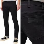 Spodnie męskie - Wrangler BRYSON SKINNY Atmosphere CZARNE SPODNIE JEANSOWE RURKI W32 L32 - miniaturka - grafika 1