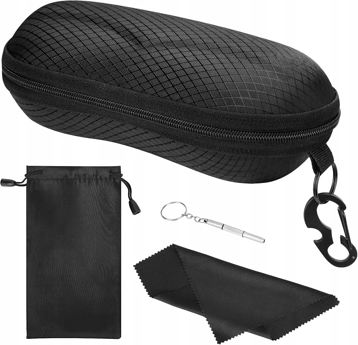 ETUI OKULARÓW PÓŁTWARDE UNISEX 167 X 72X62CM ZAMYKANE ZAMKIEM