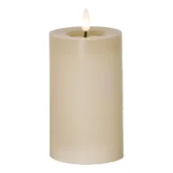 Świece - Świeca LED woskowa FLAMME FLOW beżowa 15cm 1500h - miniaturka - grafika 1