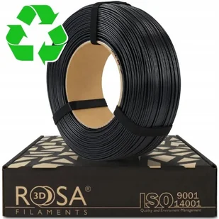 Filament ROSA 3D ReFill R-PET-G Impact 1,75 1000g Black Czarny - Filamenty i akcesoria do drukarek 3D - miniaturka - grafika 1