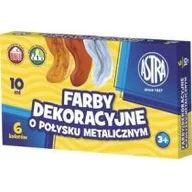 Artykuły biurowe - Astra Farby dek. o połysku met. 6 kolorów 10 ml - miniaturka - grafika 1