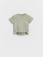 Bluzki dla niemowląt - Reserved - Bawełniany t-shirt - jasny zielony - miniaturka - grafika 1