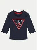 Bluzki damskie - Guess Bluzka N84I24 K8HM0 Granatowy Regular Fit - miniaturka - grafika 1