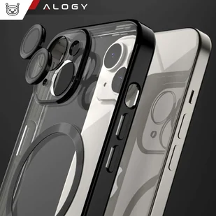 Etui MagSafe Case do iPhone 15 Plus Glamour Luxury obudowa Slim Ring Alogy Czarny przezroczysty - Etui i futerały do telefonów - miniaturka - grafika 10