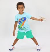 Spodnie i spodenki dla chłopców - Krótkie spodenki dla chłopca, zielone, 2-8 lat - miniaturka - grafika 1