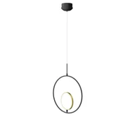 Lampy sufitowe - Aigostar - LED Żyrandol na lince LED/15W/230V 6500K czarny/złoty - miniaturka - grafika 1