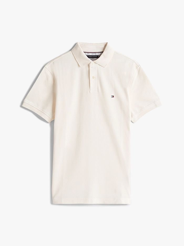 polo uomo tommy hilfiger mw0mw17770 rbt reg polo z00 ivory petal