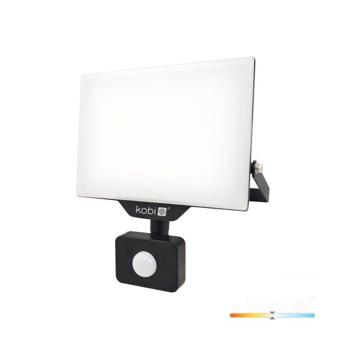Halogen Lampa Naświetlacz LED DELYO MHNC 30W 2550lm 4000K Neutralna Barwa IP54 Czujnik Ruchu PIR KOBI