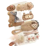 Ozdoby do włosów - Komplet spinek, wsuwek do włosów Dziewczęcy Beż typ XVIII - miniaturka - grafika 1