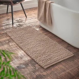 Brązowy dywanik łazienkowy 50x120 cm Aspen Bobble – Bianca - Dywaniki łazienkowe - miniaturka - grafika 1