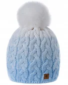Czapki damskie - Zimowa CZAPKA CIEPŁA pompon i polar Woolk Pola - miniaturka - grafika 1