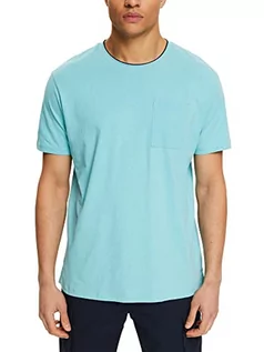 Koszulki męskie - ESPRIT T-shirt męski, 480/Light Turquoise, S - grafika 1