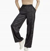 Spodnie damskie - Damskie spodnie satynowe adidas Monogram Satin Track Pants rozmiar XS - Adidas - miniaturka - grafika 1