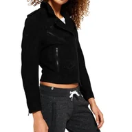 Kurtki damskie - Kurtka damska Superdry Mhairi Nubuck Leather ramoneska-L - miniaturka - grafika 1