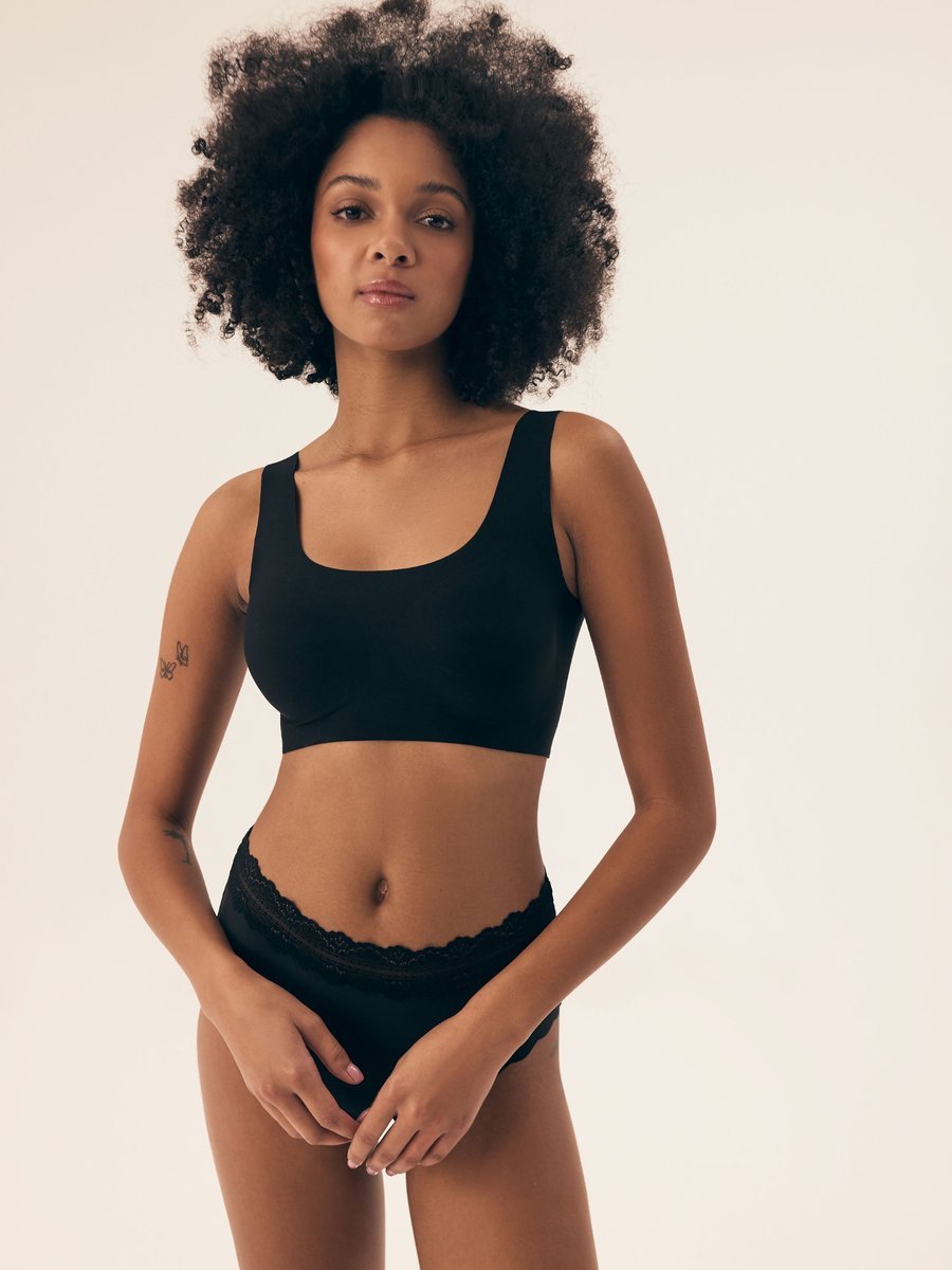 Biustonosz typu top bezszwowy Bird Henderson czarny XXL