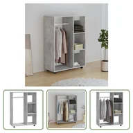 Szafy - The Living Store Szafa betonowa szara 80x40x110 cm materiał drewnopochodny - miniaturka - grafika 1