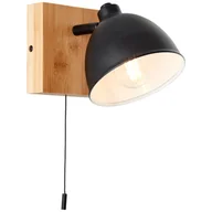 Lampy ścienne - Bambusowa lampka ścienna Celia 99793/06 Brilliant włącznik czarny - miniaturka - grafika 1